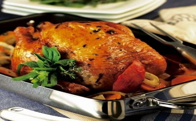 Pollo al horno con hierbas Recetas Menu Perú